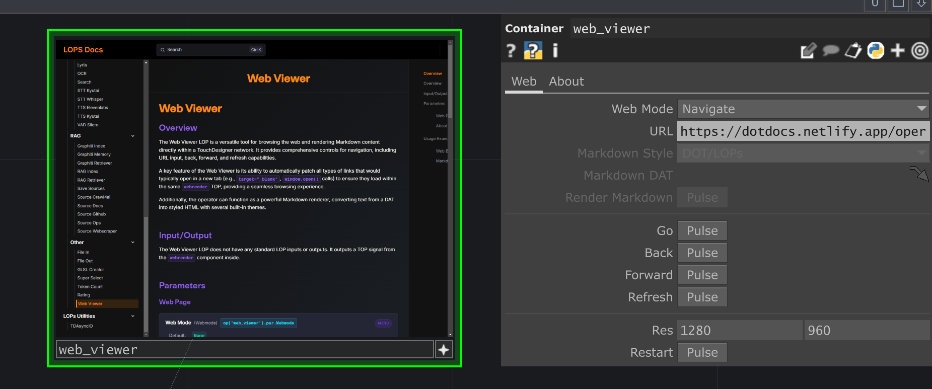 Web Viewer UI